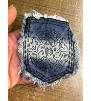11X9 CM KOT NAKIŞ İŞLEME TİFTİKLİ GÖMLEK CEP DİKİŞ AKSESUARI