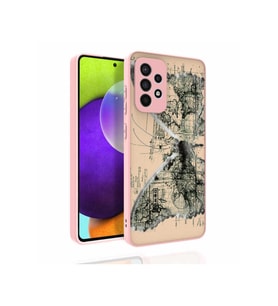 Samsung Galaxy A52 Uyumlu Kılıf Desenli Kamera Korumalı Parlak Zore Nora Kapak (Model 4)