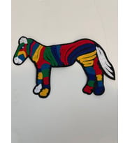 30X19 CM NAKIŞ İŞLEME RENKLİ AY APLİKE YAMA ARMA