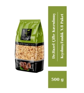 Drhazel Çifte Kavrulmuş Kıyılmış Fındık 500 Gr X 8 Paket
