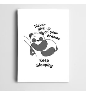 Panda Asla Vazgeçme Kanvas Tablo