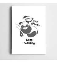 Panda Asla Vazgeçme Kanvas Tablo