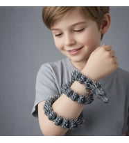 Kristal Ejderha Figürü - Masa Üstü Aksesuar ve Stres Esnek Eklemli Dekoratif Büyük Boy-46 cm (Gri)