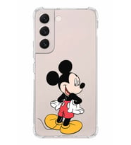 Samsung Galaxy S22 Uyumlu Köşe Korumalı Antişok  Kapak Mickey Mouse Tasarımlı Şeffaf  Kılıf