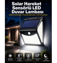 Güneş Enerjili Sensörlü Duvar Lambası Bahçe Lamba Suya Dayanıklı Bahçe Aydınlatma