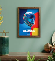 BK Gift Formula 1 Tasarımlı Doğal Masif Ahşap Çerçeveli Tablo 30x40cm-11