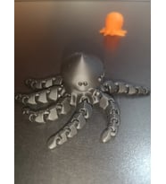 Gri Renk Mini Ahtapot Oyuncak Hareketli PLA Doğal Malzeme 12CM (Çok Renkli)