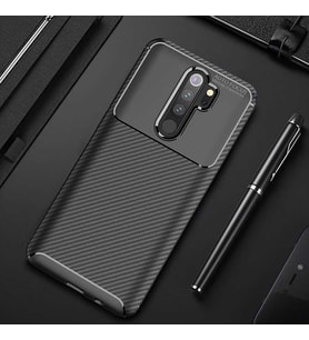 Xiaomi Redmi Note 8 Pro Kılıf Esnek Soft Karbon Tasarım Legion Serisi (Siyah)