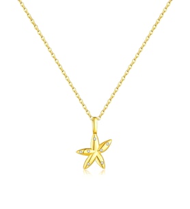 SeaStar Işıltılı Yıldız Minimal Kadın Gümüş Kolye (Altın)