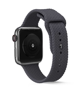 Apple Watch 44/45/46/49mm Kordon Silikon Örgü Kordon 2/3/4/5/6/se/7/8/9/10/11/ul (Gri)