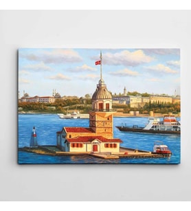Kız Kulesi Manzarası Kanvas Tablo