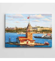 Kız Kulesi Manzarası Kanvas Tablo