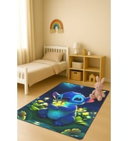 Modern Dijital Baskı Kaymaz Taban Çocuk ve Genç Odası Halısı H0990