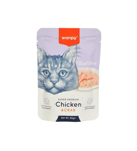 Wanpy Pouch Tavuklu Yengeçli Kedi Konserve 85 gr