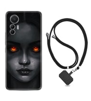 Xiaomi 12 Lite Kılıf Resimli Boyun Askılı İpli Desenli Silikon Series Dark Woman 1887