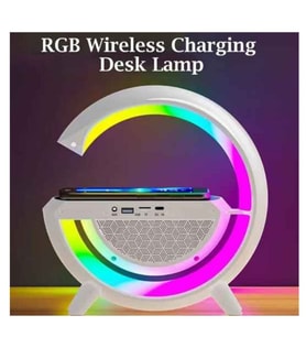 Smart Light Bluetooth Hoparlör 15W Kablosuz Hızlı Şarj LED Ambiance Gece Lambası 3-in-1