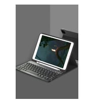 Apple iPad Pro 12.9 (2022) Kılıf KC01 Smart Klavyeli Tablet Kılıfı - Siyah