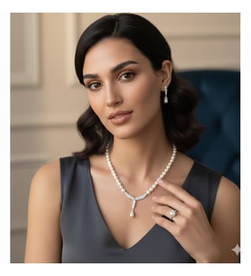 925 Ayar Papatya Silver gerçek kültür incisi set.rose.gold.rodaj