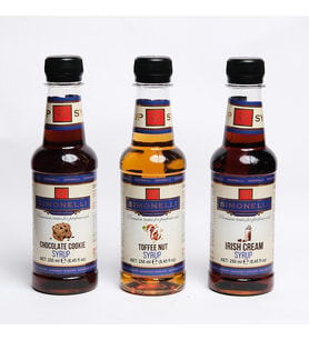 Simonelli 3'lü Şurup Seti (Toffenut + Çikolata Kurabiye + Irish Cream) Kahve ve Kokteyl Şurubu 3X250ML