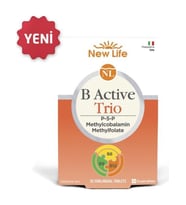 New Life B Active Trio 30 Tablet Vegan B12 Vitamini İçeren Hızlı Emilim Sağlayan Takviye