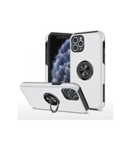 Mey İthalat® iPhone 11 Pro Max Kılıf Elit Yüzüklü Kapak - Gümüş