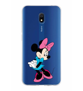Xiaomi Redmi 8A Uyumlu Kapak Minnie Mouse Tasarımlı Şeffaf Silikon Kılıf