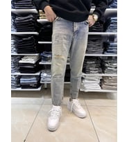 Yırtık Detay Yıkamalı Boyfriend Jean