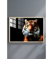 Kaplan Çerçeveli Metal Poster Tablo