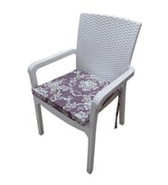 MİRZADE 6 Adet Duck Bezi Rattan Minderi-taç-32278-02