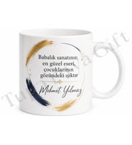Babalık Sanatı Yazılı Özel Tasarım Kupa Bardak Babalar Günü Hediye