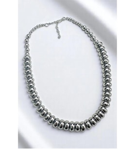 METALİZE YASSI TOP KOLYE