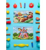 Okul Öncesi Başlangıç Yapboz Lunapark Maceram ve Sirk Ahşap Puzzle Set