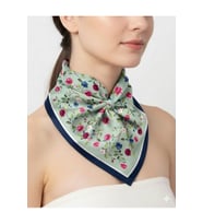 Tarzını Seç Lacivert Gül Fular / Bandana / Aksesuar 48x48 cm