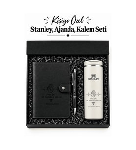 Kişiye Özel Hediye Seti Defter & Kalem & Stanley Fliptop Mug Premium Hediye