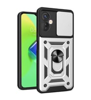 İnfinix Hot 30 4g Kılıf Pars Lens Yüzüklü Silikon - Gümüş