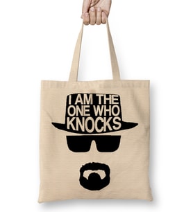 ı Am The One Who Konocks Walter White Breaking Bad 01 Bez Çanta Uzun Saplı