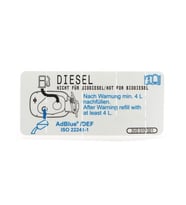 3V0010001 Depo Kapağı Uyarı Etiketi Dizel Sticker