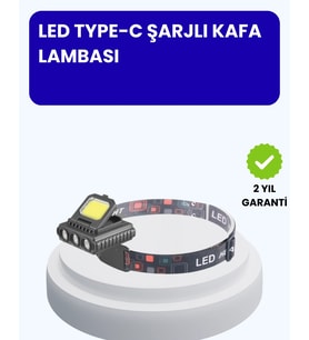 800 Lumen Led Kafa Lambası Cob Ve Xpe Led Type C Şarjlı Ayarlanabilir