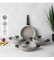 Emsan Stone 7 Parça Granit Tencere Seti