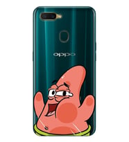 Oppo A5S/AX7/A12 Uyumlu Patrick Star Desenli Şeffaf Telefon Kılıfı
