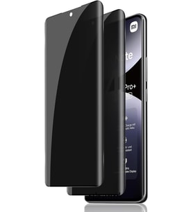 Xiaomi Redmi Note 14 Pro Plus ile Uyumlu Ekran Koruyucu Hayalet Cam Tam Kaplar Oval Temperli Privacy