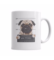 Bad Puggy Pug KÖPEK Kupa Bardak Porselen