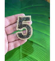 5X4 CM ÜTÜ İLE YAPIŞAN 5 RAKAMI ARMA YAMA DİKİŞ AKSESUARI (Füme)