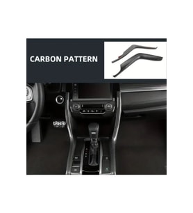 Honda Civic Fc5 Fk7 2016 - 2021 Için Karbon Fiber Sağ Ve Sol Direkler (Siyah)