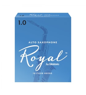 D'Addario RJB1010 Royal Alto Saksafon Kamışı No: 1.0 (Başlangıç) - 10'lu Paket  Fransız Kesim (Filed), Esnek ve Net Ton Yapısı
