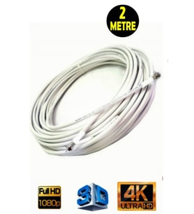 2 metre 64 Tel Rg6/u4 Full Hd 3d 4k Anten Tv Çanak Uydu Lnb Kablosu