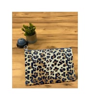 Leopar Desenli Clutch Portföy Çanta (Siyah-Siyah)