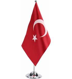 Türk Masa Bayrağı Tekli Direk