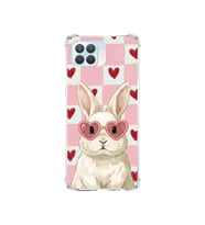 PrintiFy Oppo Reno 4 Lite ile Uyumlu Pembe Pötikare Serisi Pembe Zıpzıp Tasarımlı Uv Baskılı Köşe Korumalı Antişok Kılıf