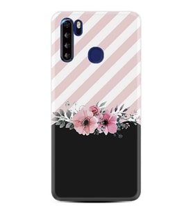 Reeder P13 Blue Max Kılıf Desenli Silikon Strip Pink Flowers